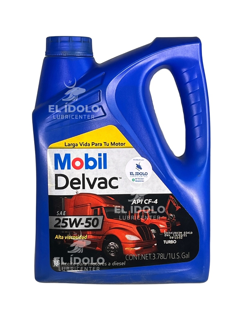 DELVAC 25W50 GALON 3.78 L 