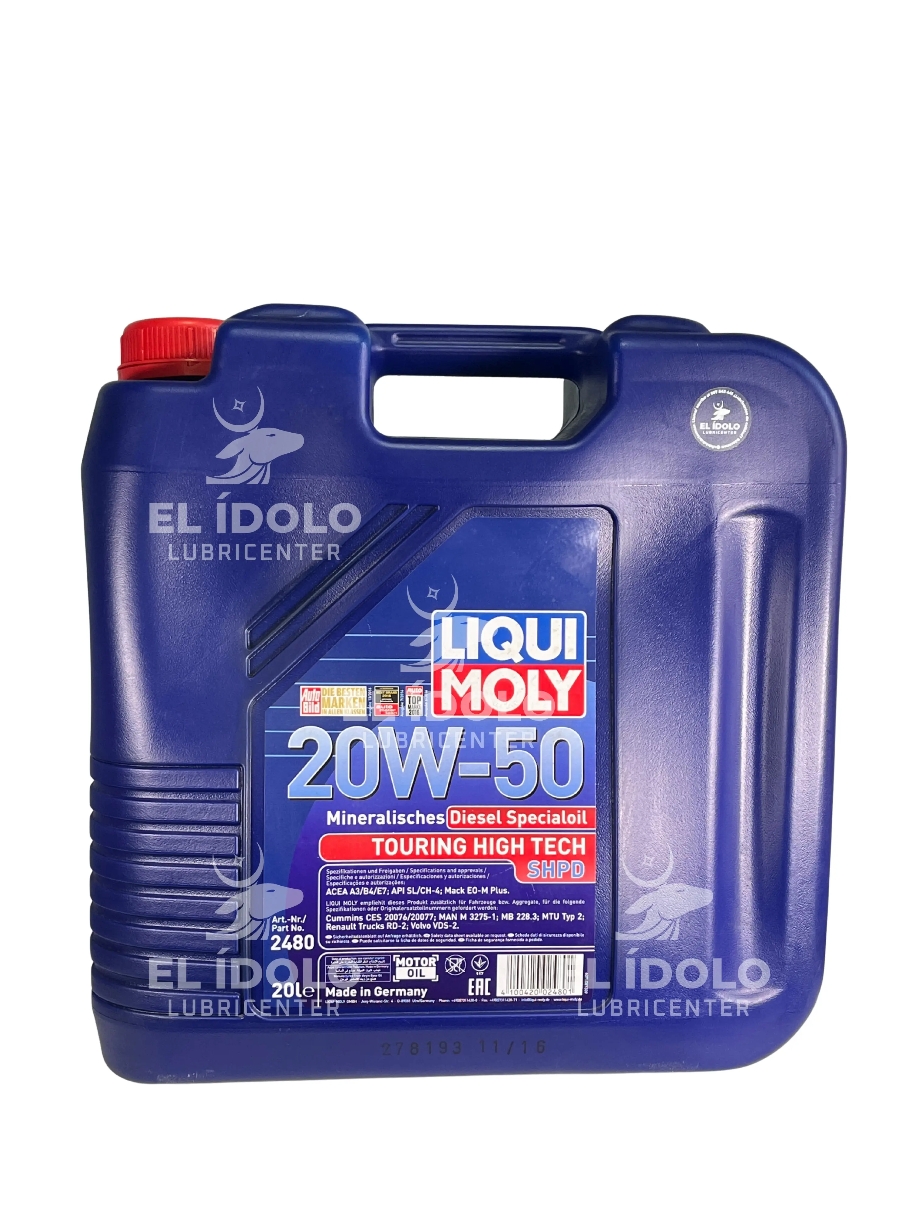 LIQUI MOLY TOURING HIGH TECH SUPER SHPD 20W50 20L