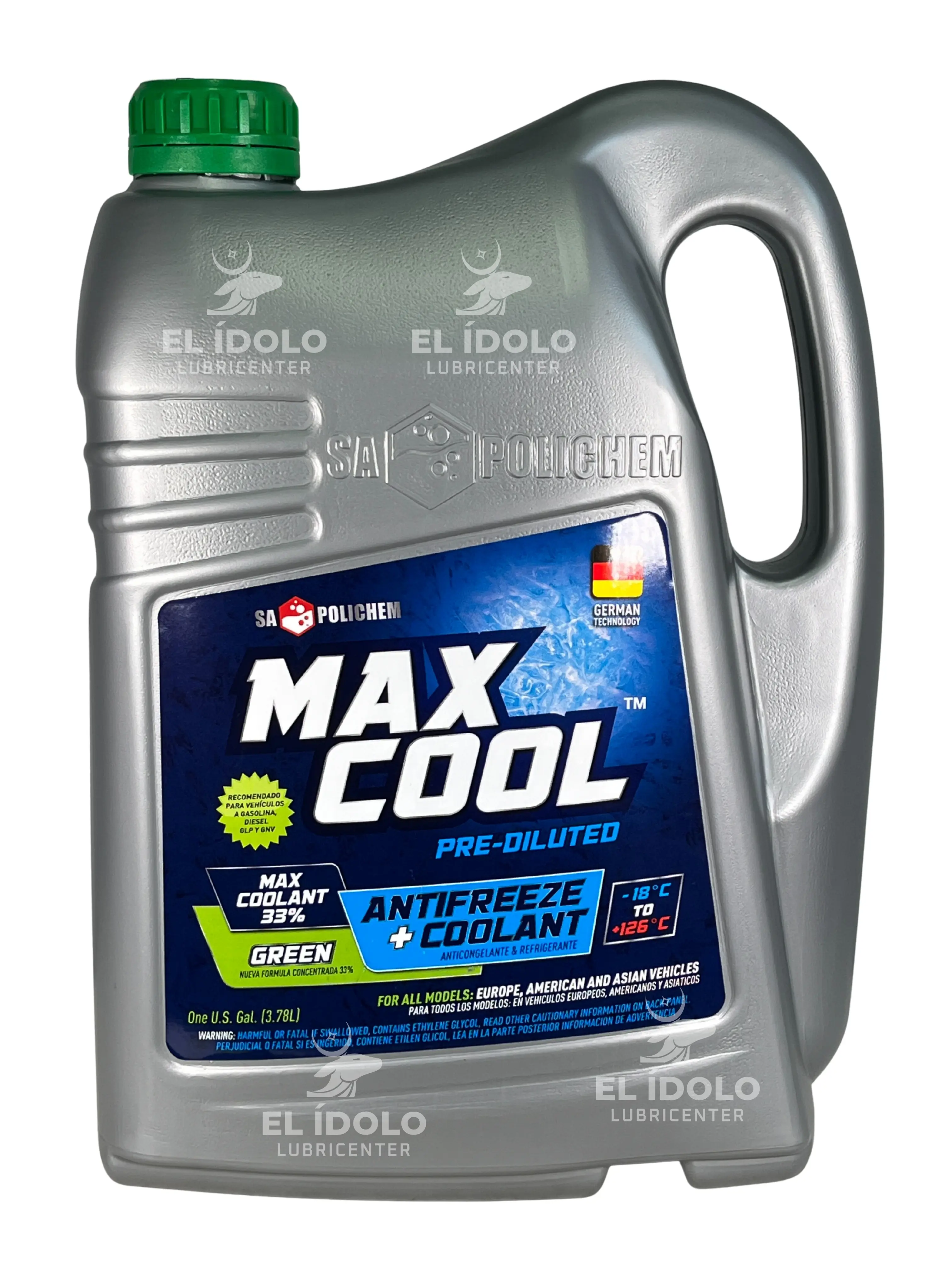 MAXCOOL REFRIGERANTE VERDE 33% GALON