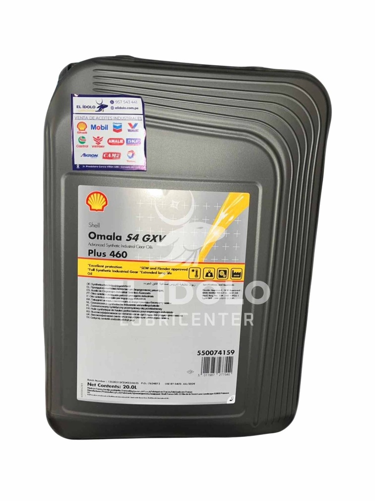 SHELL OMALA S4 GXV 460 20LT