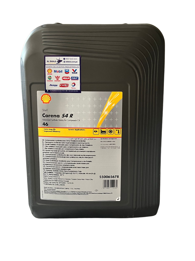 SHELL CORENA S4 R46 SINTÉTICO BD 
