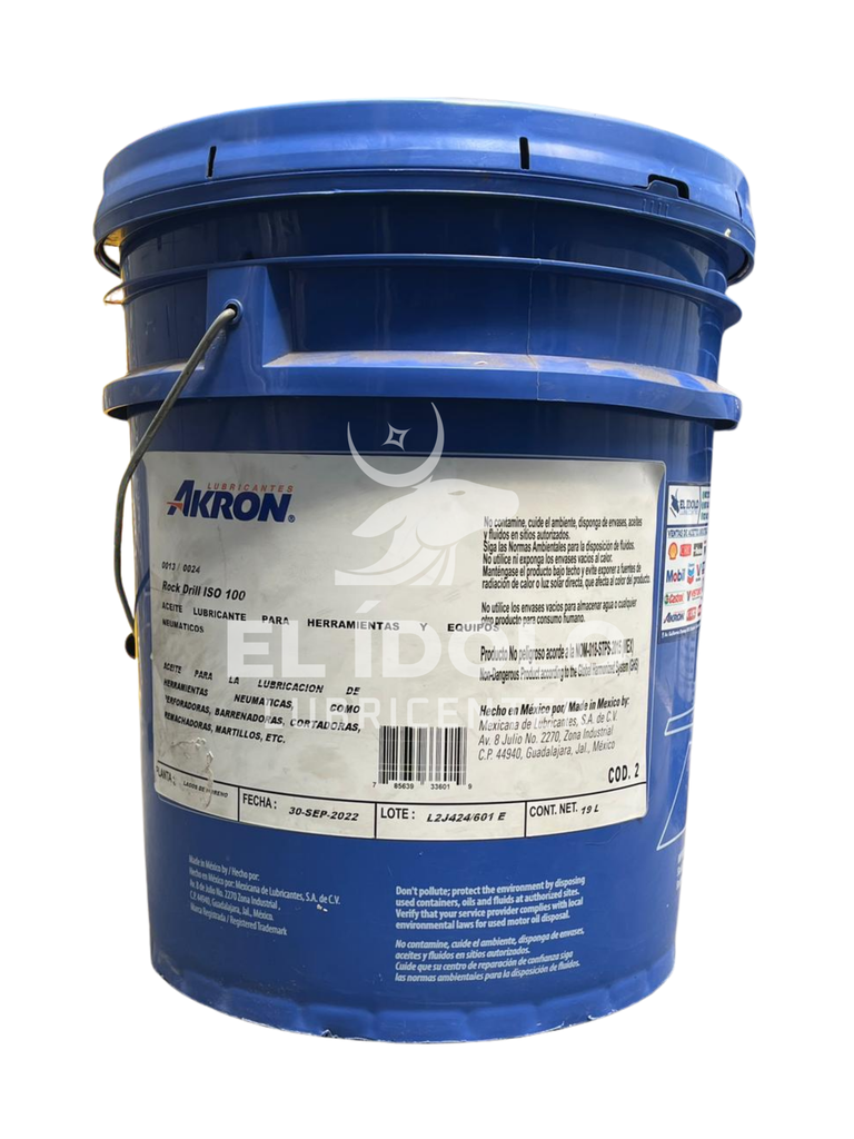 AKRON ACEITE NEUMATICO ROCK DRILL ISO 100 BALDE 19 L